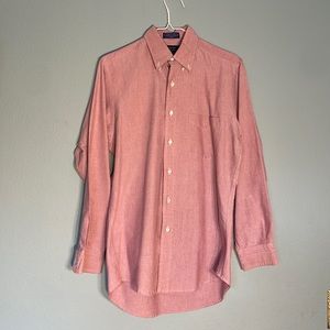 Salmon/pink button down dress shirt